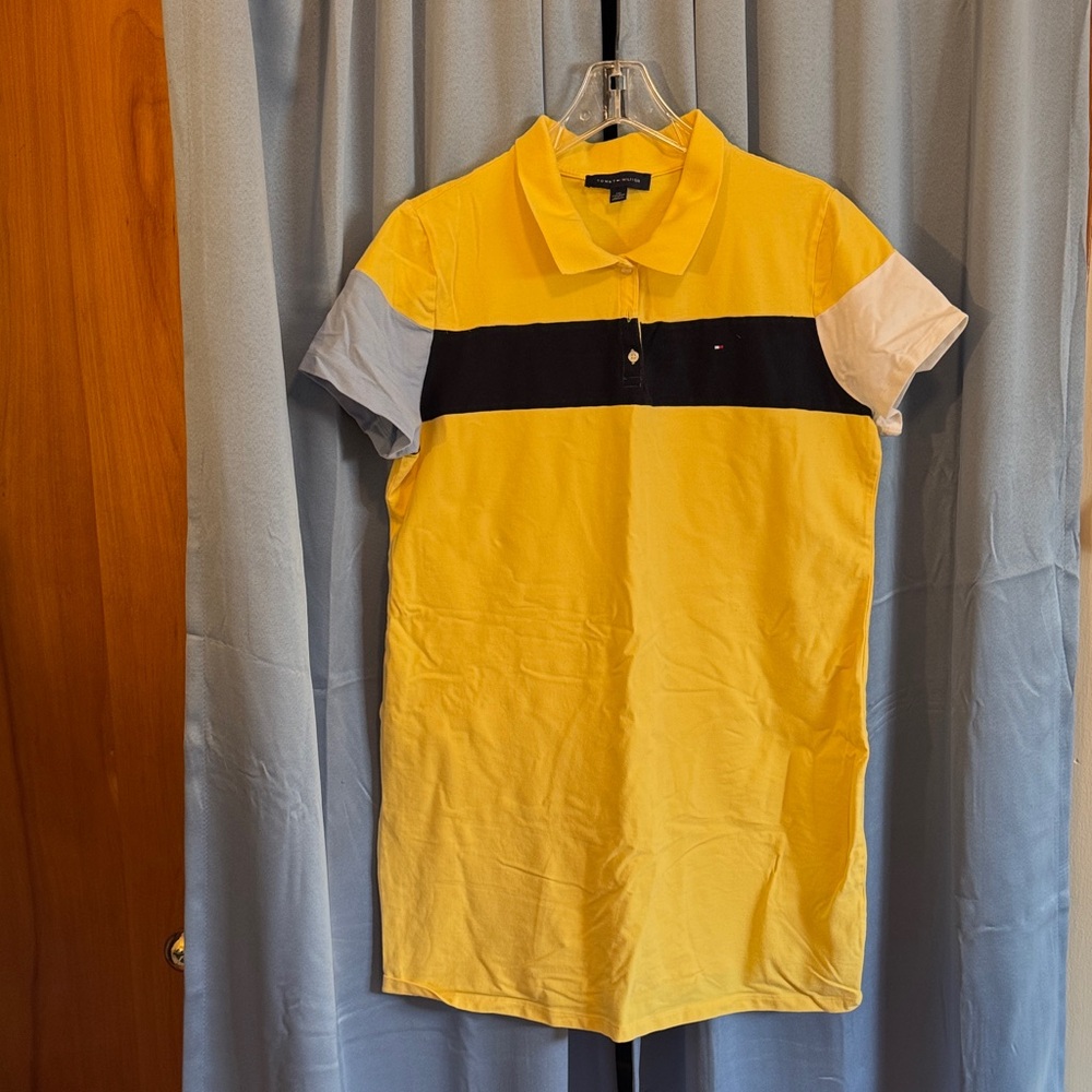 Tommy Hilfiger  Yellow and Blue Polo Shirt Dress